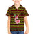 Uganda Christmas Family Matching Off The Shoulder Long Sleeve Dress and Hawaiian Shirt with Flamingo Lights Uganda Flag and Black Red Yellow Tribal Pattern Design - Wonder Print Shop