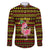 Uganda Christmas Family Matching Off Shoulder Short Dress and Hawaiian Shirt with Flamingo Lights Uganda Flag and Black Red Yellow Tribal Pattern Design - Wonder Print Shop