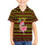 Uganda Christmas Family Matching Short Sleeve Bodycon Dress and Hawaiian Shirt with Flamingo Lights Uganda Flag and Black Red Yellow Tribal Pattern Design - Wonder Print Shop