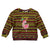 Uganda Christmas Kid Ugly Christmas Sweater with Flamingo Lights Uganda Flag and Black Red Yellow Tribal Pattern Design - Wonder Print Shop