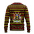 Uganda Christmas Ugly Christmas Sweater with Flamingo Lights Uganda Flag and Black Red Yellow Tribal Pattern Design - Wonder Print Shop