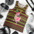Uganda Christmas Men Tank Top with Flamingo Lights Uganda Flag and Black Red Yellow Tribal Pattern Design - Wonder Print Shop