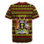 Uganda Christmas Rugby Jersey with Flamingo Lights Uganda Flag and Black Red Yellow Tribal Pattern Design - Wonder Print Shop