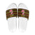 Uganda Christmas Slide Sandals with Flamingo Lights Uganda Flag and Black Red Yellow Tribal Pattern Design - Wonder Print Shop