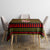 Uganda Christmas Tablecloth with Flamingo Lights Uganda Flag and Black Red Yellow Tribal Pattern Design - Wonder Print Shop