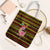 Uganda Christmas Tote Bag with Flamingo Lights Uganda Flag and Black Red Yellow Tribal Pattern Design - Wonder Print Shop