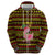 Uganda Christmas Zip Hoodie with Flamingo Lights Uganda Flag and Black Red Yellow Tribal Pattern Design - Wonder Print Shop
