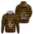Uganda Christmas Zip Hoodie with Flamingo Lights Uganda Flag and Black Red Yellow Tribal Pattern Design - Wonder Print Shop