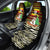Uganda Christmas Car Seat Cover with Santa in Canoe Christmas Tree Uganda Map Flag and Black Red Yellow Tribal Pattern Design - Wonder Print Shop