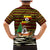 Uganda Christmas Family Matching Mermaid Dress and Hawaiian Shirt with Santa in Canoe Christmas Tree Uganda Map Flag and Black Red Yellow Tribal Pattern Design - Wonder Print Shop