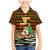Uganda Christmas Family Matching Mermaid Dress and Hawaiian Shirt with Santa in Canoe Christmas Tree Uganda Map Flag and Black Red Yellow Tribal Pattern Design - Wonder Print Shop