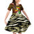Uganda Christmas Family Matching Off Shoulder Short Dress and Hawaiian Shirt with Santa in Canoe Christmas Tree Uganda Map Flag and Black Red Yellow Tribal Pattern Design - Wonder Print Shop
