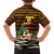 Uganda Christmas Family Matching Summer Maxi Dress and Hawaiian Shirt with Santa in Canoe Christmas Tree Uganda Map Flag and Black Red Yellow Tribal Pattern Design - Wonder Print Shop