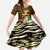 Uganda Christmas Family Matching Summer Maxi Dress and Hawaiian Shirt with Santa in Canoe Christmas Tree Uganda Map Flag and Black Red Yellow Tribal Pattern Design - Wonder Print Shop