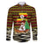 Uganda Christmas Family Matching Summer Maxi Dress and Hawaiian Shirt with Santa in Canoe Christmas Tree Uganda Map Flag and Black Red Yellow Tribal Pattern Design - Wonder Print Shop