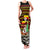 Uganda Christmas Family Matching Tank Maxi Dress and Hawaiian Shirt with Santa in Canoe Christmas Tree Uganda Map Flag and Black Red Yellow Tribal Pattern Design - Wonder Print Shop