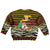 Uganda Christmas Kid Ugly Christmas Sweater with Santa in Canoe Christmas Tree Uganda Map Flag and Black Red Yellow Tribal Pattern Design - Wonder Print Shop