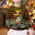 Uganda Christmas Kid Ugly Christmas Sweater with Santa in Canoe Christmas Tree Uganda Map Flag and Black Red Yellow Tribal Pattern Design - Wonder Print Shop