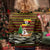 Uganda Christmas Kid Ugly Christmas Sweater with Santa in Canoe Christmas Tree Uganda Map Flag and Black Red Yellow Tribal Pattern Design - Wonder Print Shop