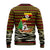 Uganda Christmas Ugly Christmas Sweater with Santa in Canoe Christmas Tree Uganda Map Flag and Black Red Yellow Tribal Pattern Design - Wonder Print Shop