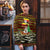 Uganda Christmas Ugly Christmas Sweater with Santa in Canoe Christmas Tree Uganda Map Flag and Black Red Yellow Tribal Pattern Design - Wonder Print Shop