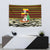 Uganda Christmas Tapestry with Santa in Canoe Christmas Tree Uganda Map Flag and Black Red Yellow Tribal Pattern Design - Wonder Print Shop