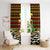 Uganda Christmas Window Curtain with Santa in Canoe Christmas Tree Uganda Map Flag and Black Red Yellow Tribal Pattern Design - Wonder Print Shop