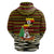 Uganda Christmas Zip Hoodie with Santa in Canoe Christmas Tree Uganda Map Flag and Black Red Yellow Tribal Pattern Design - Wonder Print Shop
