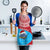 Aruba Christmas Apron with Santa Fish Aruba Flag Ocean Icons and Red Blue Holiday Pattern Design - Wonder Print Shop
