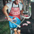 Aruba Christmas Apron with Santa Fish Aruba Flag Ocean Icons and Red Blue Holiday Pattern Design - Wonder Print Shop