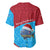 Aruba Christmas Baseball Jersey with Santa Fish Aruba Flag Ocean Icons and Red Blue Holiday Pattern Design - Wonder Print Shop