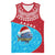 Aruba Christmas Basketball Jersey with Santa Fish Aruba Flag Ocean Icons and Red Blue Holiday Pattern Design - Wonder Print Shop