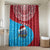 Aruba Christmas Bathroom Set with Santa Fish Aruba Flag Ocean Icons and Red Blue Holiday Pattern Design - Wonder Print Shop