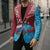 Aruba Christmas Blazer with Santa Fish Aruba Flag Ocean Icons and Red Blue Holiday Pattern Design - Wonder Print Shop