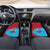 Aruba Christmas Car Mats with Santa Fish Aruba Flag Ocean Icons and Red Blue Holiday Pattern Design - Wonder Print Shop