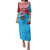Aruba Christmas Family Matching Puletasi and Hawaiian Shirt with Santa Fish Aruba Flag Ocean Icons and Red Blue Holiday Pattern Design - Wonder Print Shop
