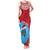 Aruba Christmas Family Matching Tank Maxi Dress and Hawaiian Shirt with Santa Fish Aruba Flag Ocean Icons and Red Blue Holiday Pattern Design - Wonder Print Shop