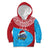 Aruba Christmas Kid Hoodie with Santa Fish Aruba Flag Ocean Icons and Red Blue Holiday Pattern Design - Wonder Print Shop