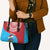 Aruba Christmas Leather Bag with Santa Fish Aruba Flag Ocean Icons and Red Blue Holiday Pattern Design - Wonder Print Shop