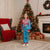 Aruba Christmas Pajama Set with Santa Fish Aruba Flag Ocean Icons and Red Blue Holiday Pattern Design - Wonder Print Shop