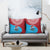 Aruba Christmas Pillow Cover with Santa Fish Aruba Flag Ocean Icons and Red Blue Holiday Pattern Design - Wonder Print Shop