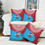 Aruba Christmas Pillow Cover with Santa Fish Aruba Flag Ocean Icons and Red Blue Holiday Pattern Design - Wonder Print Shop