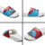 Aruba Christmas Slide Sandals with Santa Fish Aruba Flag Ocean Icons and Red Blue Holiday Pattern Design - Wonder Print Shop