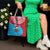 Aruba Christmas Tote Bag with Santa Fish Aruba Flag Ocean Icons and Red Blue Holiday Pattern Design - Wonder Print Shop