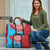 Aruba Christmas Travel Bag with Santa Fish Aruba Flag Ocean Icons and Red Blue Holiday Pattern Design - Wonder Print Shop