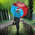 Aruba Christmas Umbrella with Santa Fish Aruba Flag Ocean Icons and Red Blue Holiday Pattern Design - Wonder Print Shop