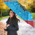 Aruba Christmas Umbrella with Santa Fish Aruba Flag Ocean Icons and Red Blue Holiday Pattern Design - Wonder Print Shop