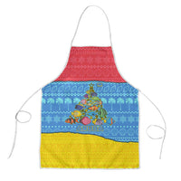 Aruba Christmas Apron with Fish Christmas Tree Aruba Flag and Red Blue Yellow Tropical Pattern Design - Wonder Print Shop