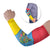 Aruba Christmas Arm Sleeves with Fish Christmas Tree Aruba Flag and Red Blue Yellow Tropical Pattern Design - Wonder Print Shop