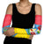 Aruba Christmas Arm Sleeves with Fish Christmas Tree Aruba Flag and Red Blue Yellow Tropical Pattern Design - Wonder Print Shop